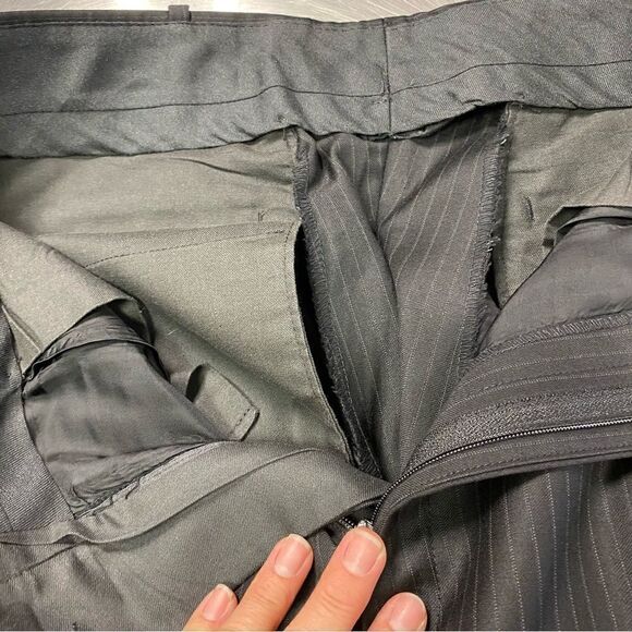 Men’s pinstripe custom tailored dress pants - Picture 5 of 8